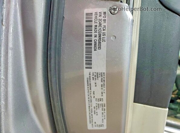 2C4RC1CG8MR580283 2021 CHRYSLER VOYAGER Silver Vista interior de 360 grados