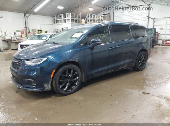 2C4RC1FG0MR593315 2021 CHRYSLER PACIFICA Синий Передняя левая четверть