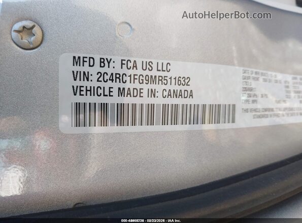 2C4RC1FG9MR511632 2021 CHRYSLER PACIFICA Silver Շարժիչի բաժամունքի տեսք