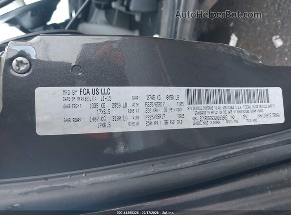 2C4RDGBG3GR203365 2016 DODGE GRAND CARAVAN Gray 