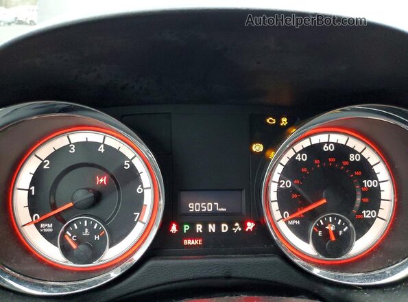 2C4RDGCG4JR216437 2018 DODGE GRAND Black Вид щитка приладів