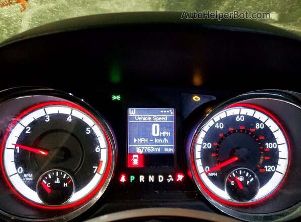 2C4RDGEG7GR329725 2016 DODGE GRAND Gray ხელსაწყოთა პანელის ხედი