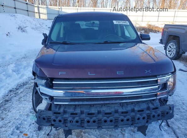 2FMHK6C81KBA07862 2019 FORD FLEX Burgundy წინა ხედი