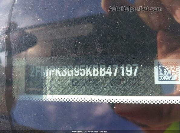 2FMPK3G95KBB47197 2019 FORD EDGE White 