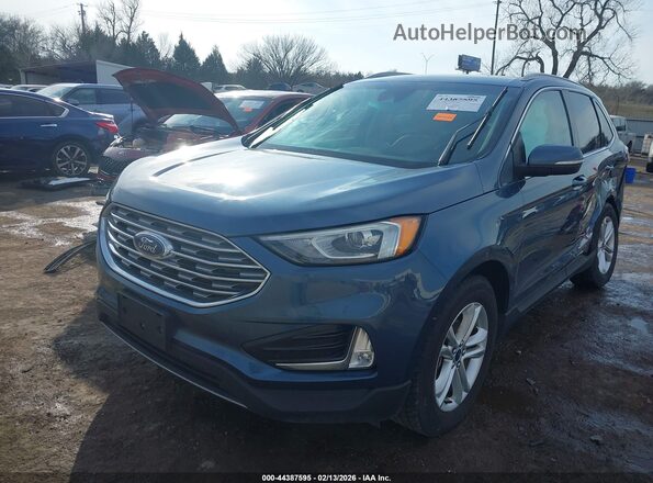 2FMPK3J97KBB25470 2019 FORD EDGE Blue Առջևի ձախ երեք քառորդ տեսարան