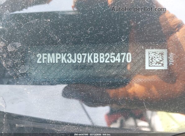 2FMPK3J97KBB25470 2019 FORD EDGE Blue Շարժիչի բաժամունքի տեսք