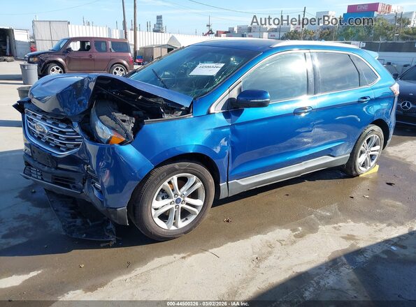 2FMPK3J97LBA91399 2020 FORD EDGE Blue Առջևի ձախ երեք քառորդ տեսարան