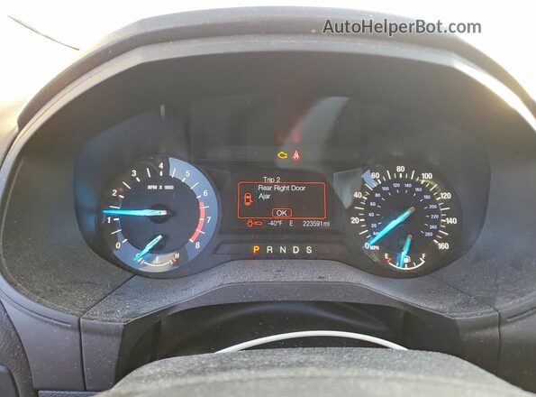 2FMPK4G92HBC66193 2017 FORD EDGE Black Widok zestawu wskaźników