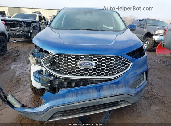 2FMPK4J90RBA14226 2024 FORD EDGE Blue Instrument cluster view