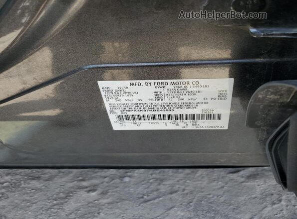 2FMPK4K97KBB43505 2019 FORD EDGE Gray Սալոնի 360 աստիճան տեսք