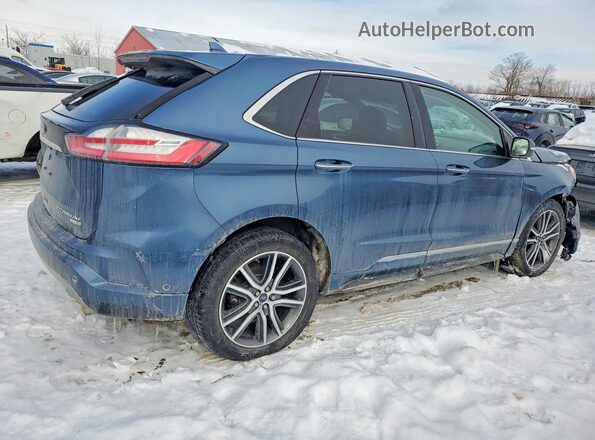 2FMPK4K98KBC65483 2019 FORD EDGE Blue 