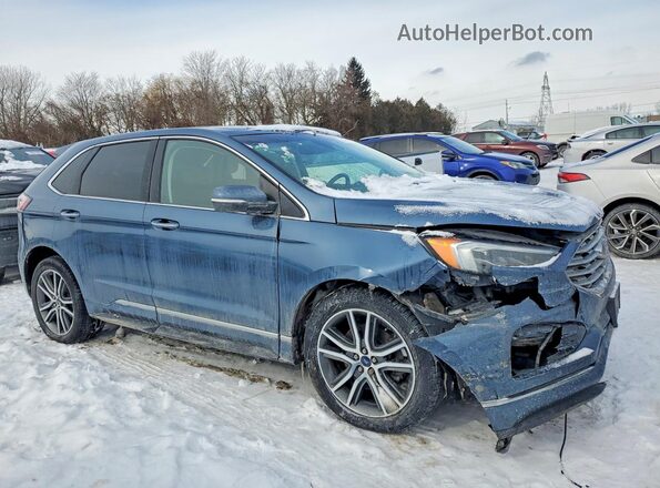 2FMPK4K98KBC65483 2019 FORD EDGE Blue 