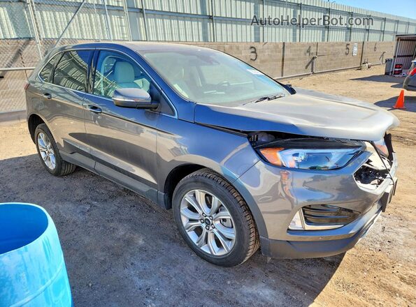 2FMPK4K98PBA49334 2023 FORD EDGE Gray Przód prawy