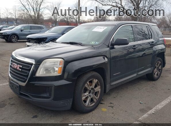 2GKALMEK0H6124967 2017 GMC TERRAIN Black Vista tres cuartos delantera izquierda