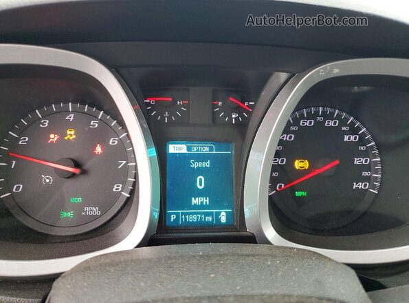 2GNALCEK4G6112588 2016 CHEVROLET EQUINOX Silver Вид щитка приладів