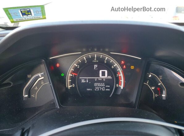 2HGFC2F51JH521274 2018 HONDA CIVIC Серебряный Вид щитка приборов