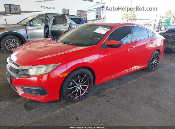 2HGFC2F57GH525709 2016 HONDA CIVIC Red წინა მარცხენა ხედი სამი მეოთხედიდან