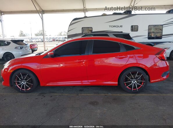 2HGFC2F57GH525709 2016 HONDA CIVIC Red უკანა სალონის ხედი