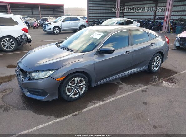 2HGFC2F5XJH525081 2018 HONDA CIVIC Gray Առջևի ձախ երեք քառորդ տեսարան