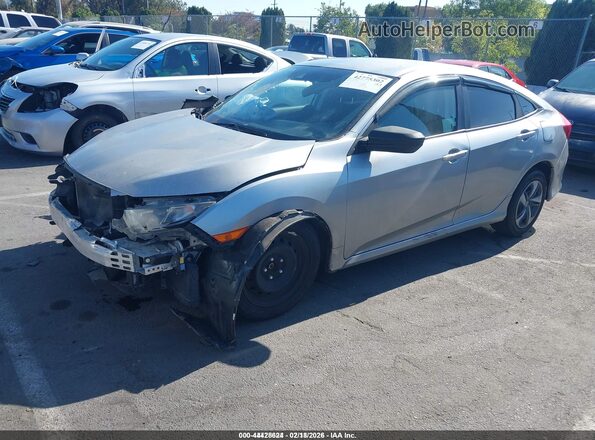 2HGFC2F63KH582104 2019 HONDA CIVIC Silver წინა მარცხენა ხედი სამი მეოთხედიდან