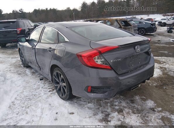 2HGFC2F81MH521841 2021 HONDA CIVIC Gray Задня ліва чверть