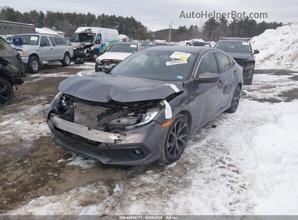 2HGFC2F81MH521841 2021 HONDA CIVIC Gray Передня ліва чверть