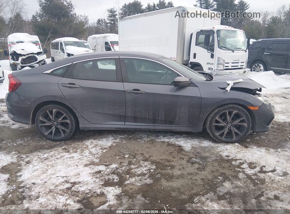 2HGFC2F81MH521841 2021 HONDA CIVIC Gray Вид задньої частини салону