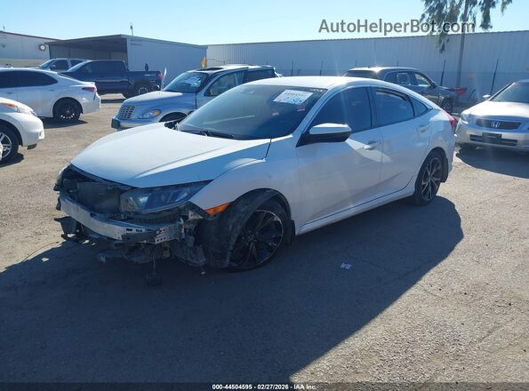 2HGFC2F82LH601292 2020 HONDA CIVIC White წინა მარცხენა ხედი სამი მეოთხედიდან