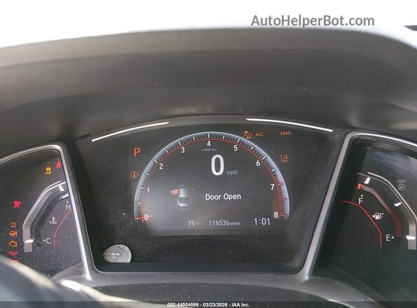 2HGFC2F82LH601292 2020 HONDA CIVIC White უკანა სავარძლების ხედი