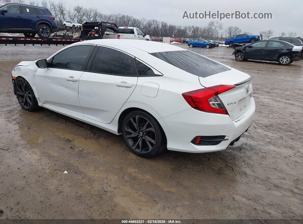 2HGFC2F84KH585711 2019 HONDA CIVIC Белый Задняя левая четверть