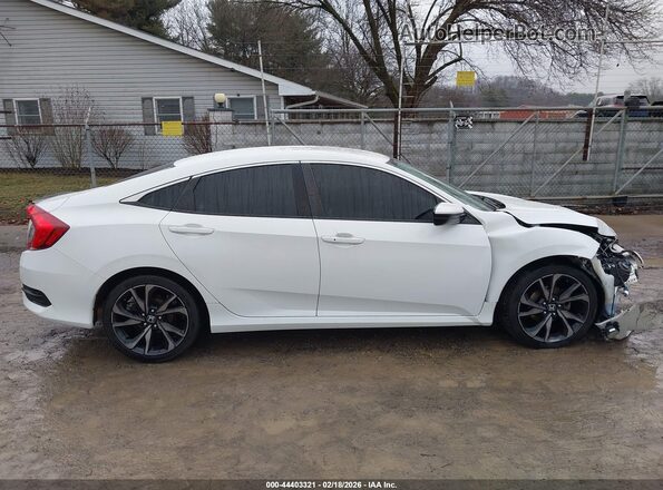 2HGFC2F84KH585711 2019 HONDA CIVIC Белый Панорамный вид салона 360°