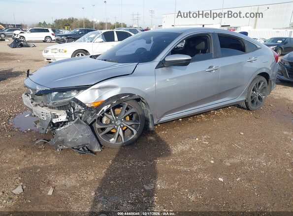 2HGFC2F84LH594524 2020 HONDA CIVIC Gray Առջևի ձախ երեք քառորդ տեսարան