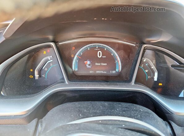 2HGFC3B39JH355340 2018 HONDA CIVIC White Instrument cluster view