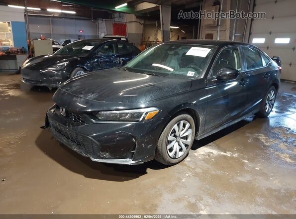 2HGFE2F22SH595742 2025 HONDA CIVIC Black წინა მარცხენა ხედი სამი მეოთხედიდან