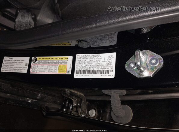 2HGFE2F22SH595742 2025 HONDA CIVIC Black ძრავის განყოფილების ხედი