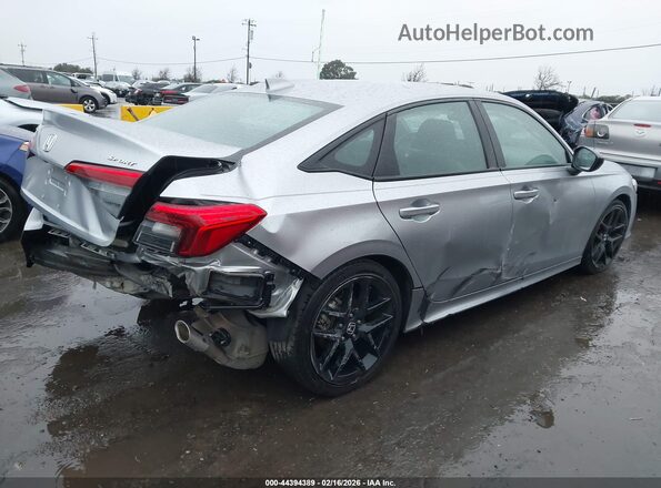 2HGFE2F57NH557258 2022 HONDA CIVIC Gray Հետևի աջ