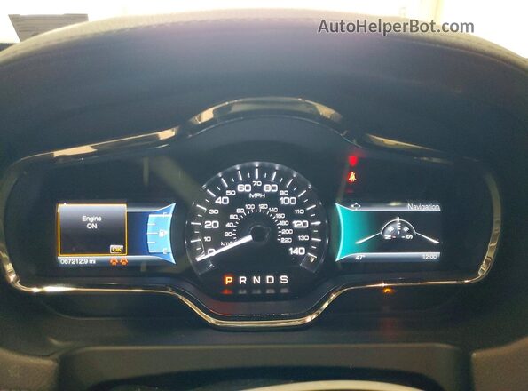 2LMHJ5AT6HBL00836 2017 LINCOLN MKT White Instrument cluster view