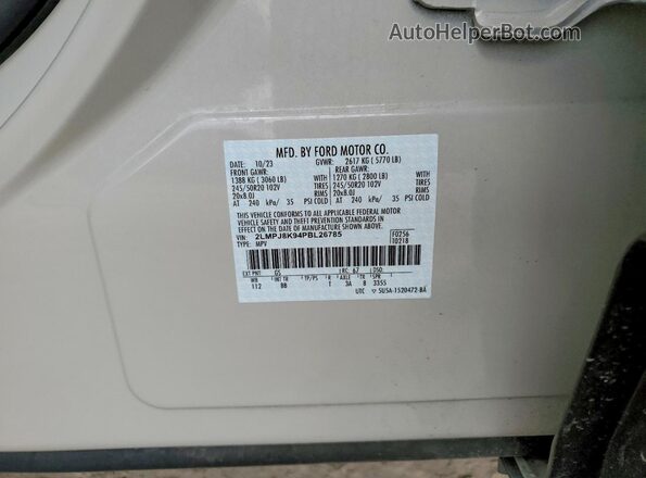 2LMPJ8K94PBL26785 2023 LINCOLN NAUTILUS Gray 360 interior view