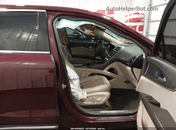 2LMPJ8KR1HBL39298 2017 LINCOLN MKX Maroon Widok wnętrza z przodu