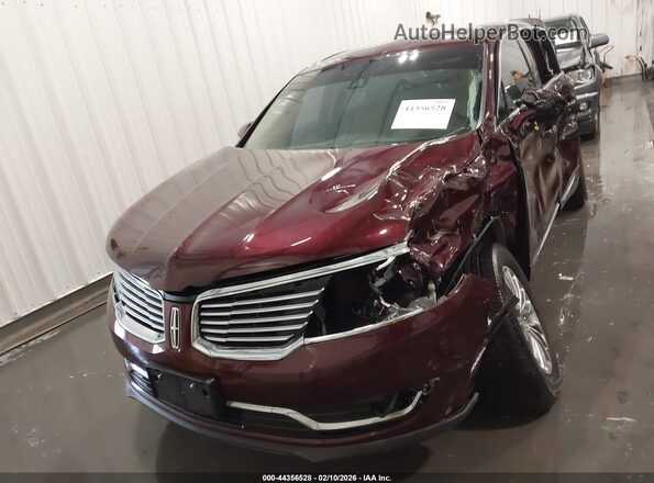 2LMPJ8KR1HBL39298 2017 LINCOLN MKX Maroon Widok zestawu wskaźników