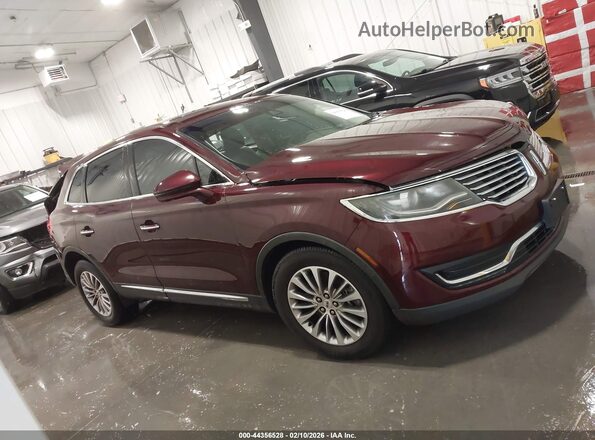 2LMPJ8KR1HBL39298 2017 LINCOLN MKX Maroon Widok wnętrza z tyłu
