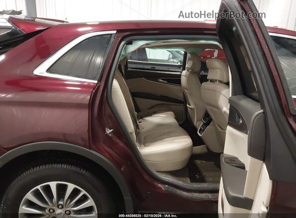 2LMPJ8KR1HBL39298 2017 LINCOLN MKX Maroon Widok naklejki z numerem VIN