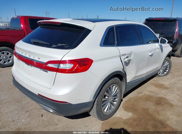 2LMTJ6KP9GBL22829 2016 LINCOLN MKX White 