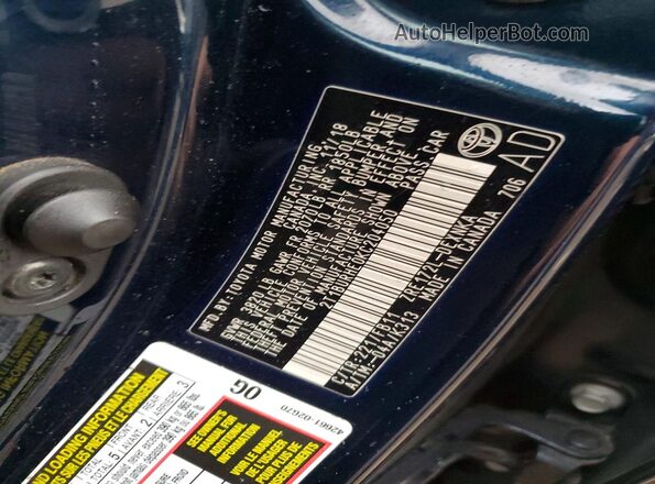 2T1BURHE0KC204050 2019 TOYOTA LL Blue 