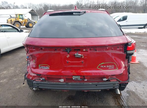 2T2BAMCAXRC040389 2024 LEXUS RX 350 Красный 