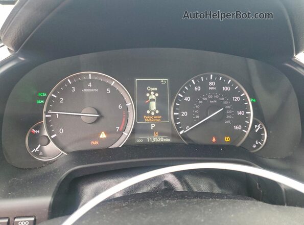 2T2BZMCAXGC033559 2016 LEXUS RX Black Вид щитка приладів