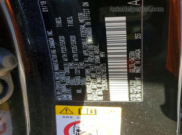 2T2BZMCAXKC185575 2019 LEXUS RX Black 