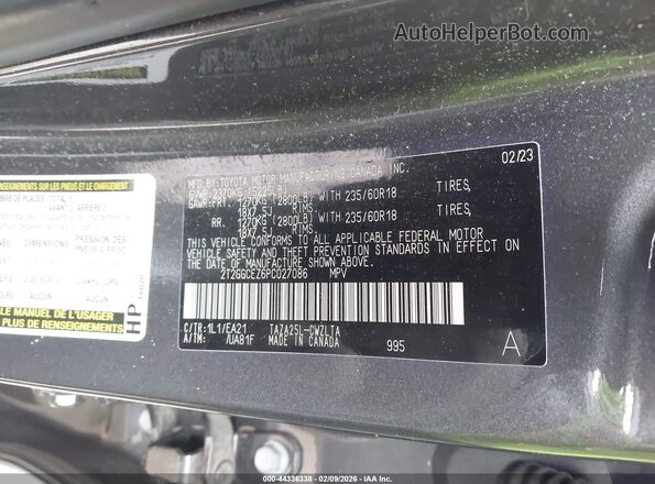 2T2GGCEZ6PC027086 2023 LEXUS NX 350 Gray Vista del compartimento del motor