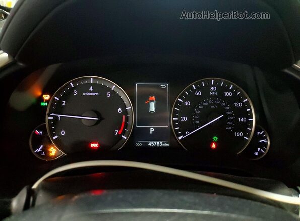 2T2HZMDA3NC319906 2022 LEXUS RX White Вид щитка приладів