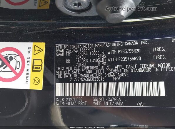 2T2ZZMCA3GC033045 2016 LEXUS RX 350 Black Շարժիչի բաժամունքի տեսք